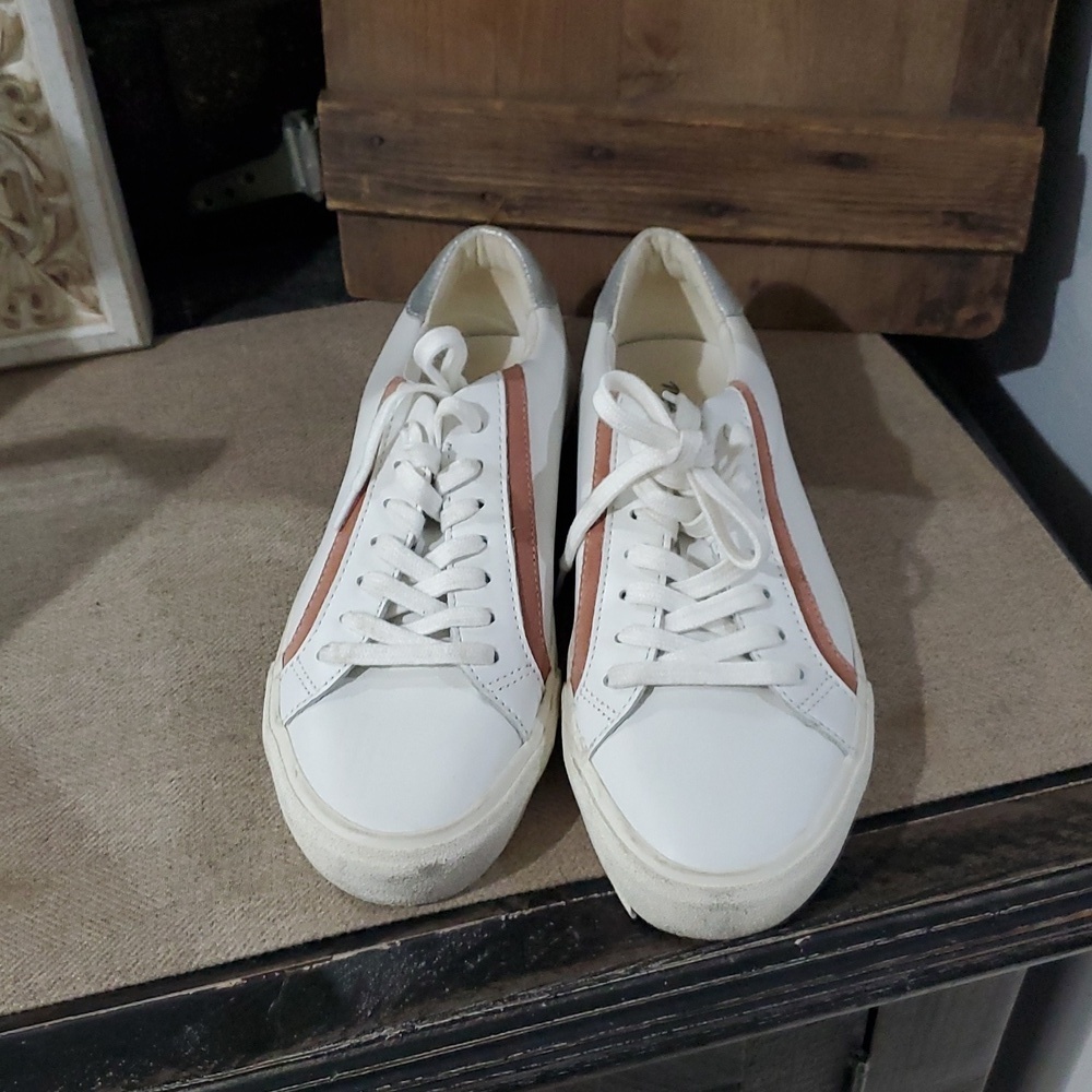 Madewell White Sneakers with Color Streak Detail - Picture 3 of 13